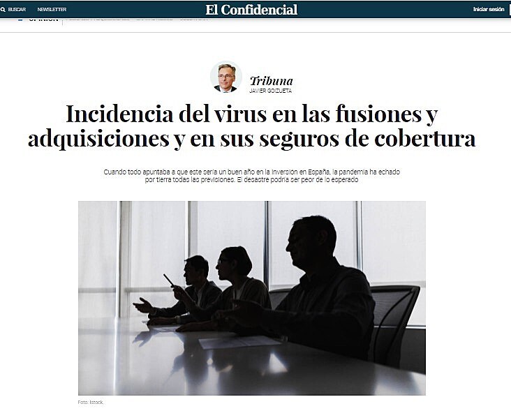 Incidencia del virus en las fusiones y adquisiciones y en sus seguros de cobertura